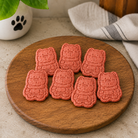Strawberry Pup Biscuits